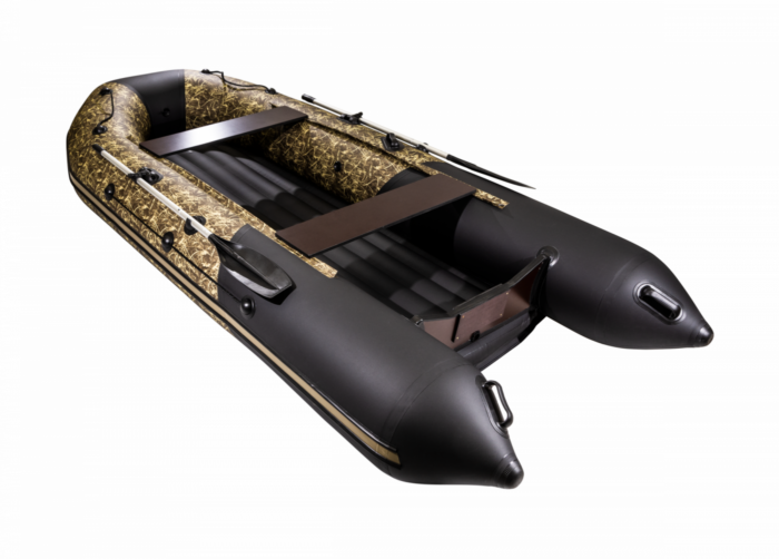 Надувная лодка Таймень NX 3800 НДНД PRO камуфляж камыш/черный