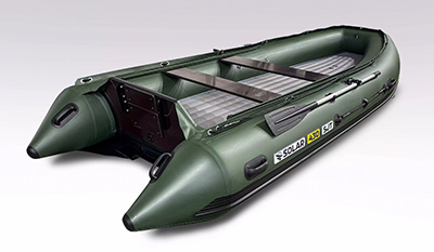Лодка надувная моторная Solar-430 super jet tunnel